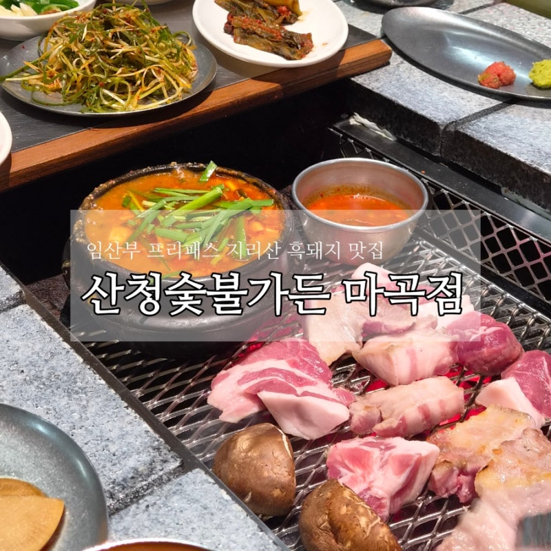 [마곡/발산] 산청숯불가든 마곡점 :: 지리산 흑돼지 맛집, 임산부 프리패스 이용후기