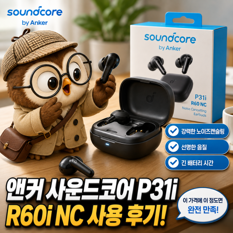 사운드코어 P31i R60i NC, LDAC까지 되는 가성비 이어폰