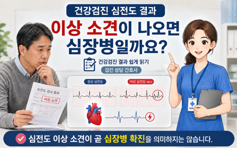 심전도 결과 이상 소견이 나오면 심장병일까요? 건강검진 결과 쉽게 읽기