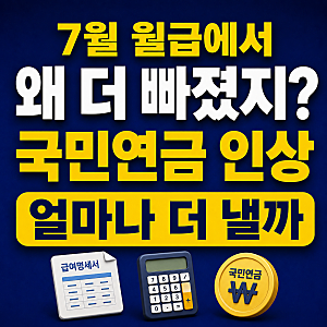 2026년 7월 국민연금 인상 총정리: 얼마나 더 내야 할까? (인상률, 적용 시기)