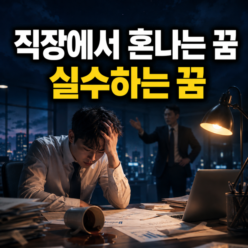 직장에서 혼나거나 실수하는 꿈의 의미