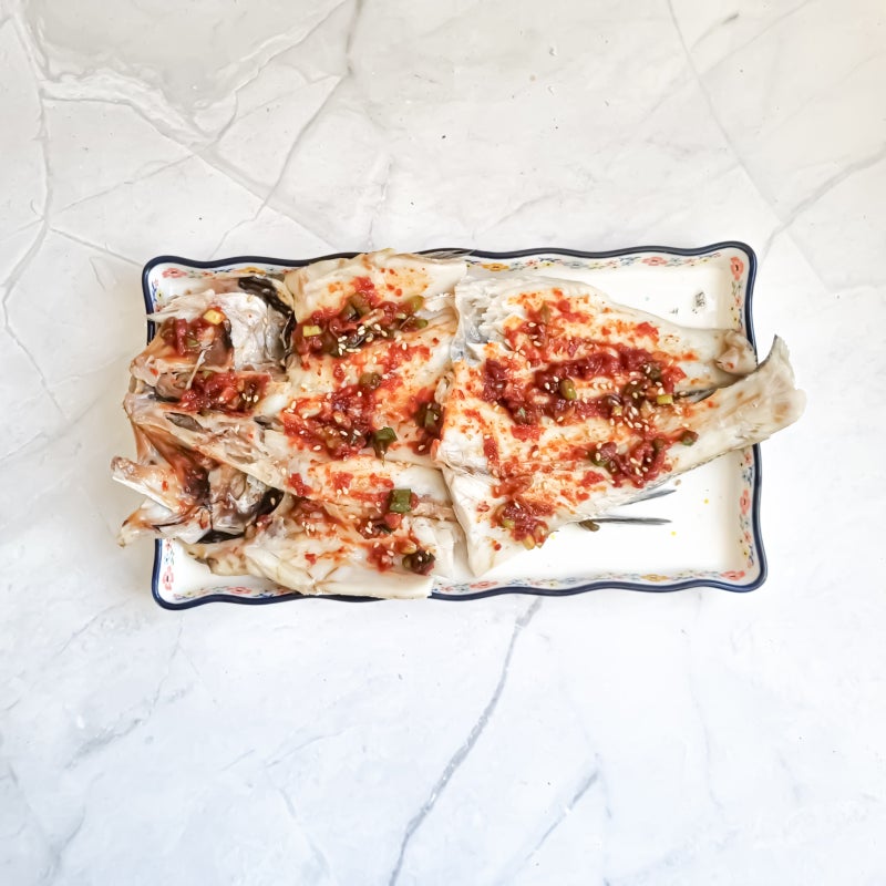 반건조 민어찜 비린내 없애는 양념장으로 말린 생선찜 요리