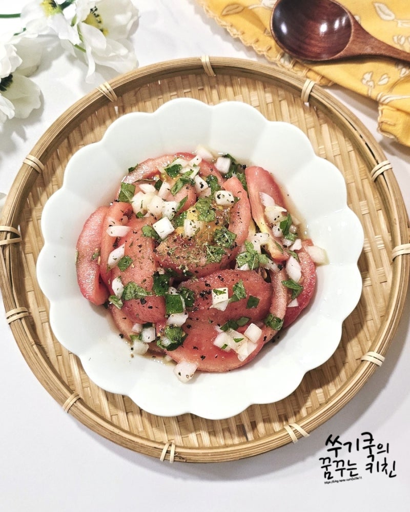 큰 토마토 마리네이드 만들기 토마토 절임 레시피