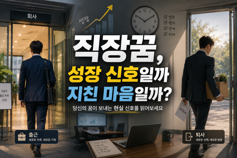 직장꿈 해몽 50가지｜퇴사하는 꿈·해고당하는 꿈·승진하는 꿈·퇴근 후 마음이 편안해지는 ....