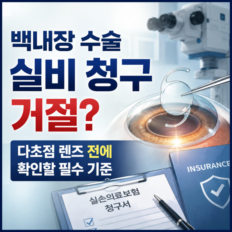 백내장 수술 실비 입원 인정 기준 세 가지와 필수 서류 확인