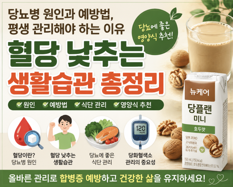 당뇨병 원인과 예방법, 평생 관리해야 하는 이유 그리고 당뇨병에 좋은 영양식 추천, 혈당 낮....
