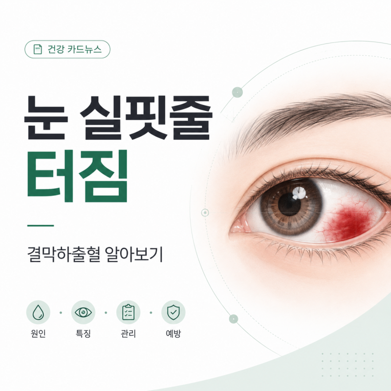 눈이 붉게 변하는 눈 실핏줄 터짐 원인과 관리 수칙