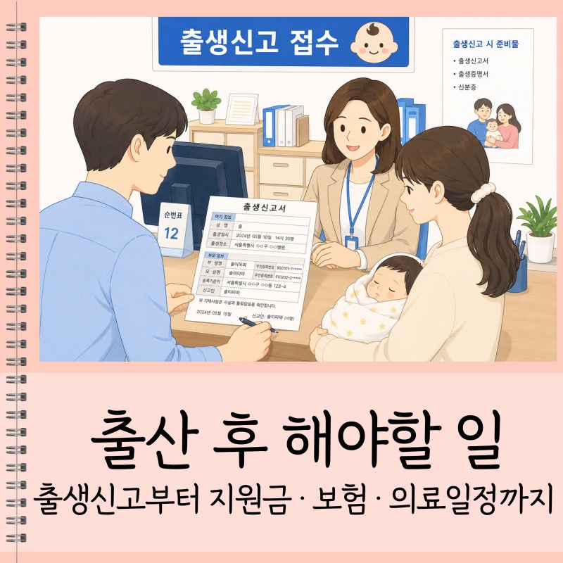 [출산 후 해야 할 일] 출생신고부터 지원금·보험·의료일정까지 총정리