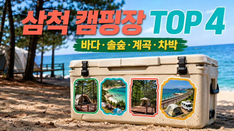강원도 삼척 캠핑장 TOP 4! 실패 없는 삼척 바다&숲 캠핑장 추천 (맹방비치/장호비치/검봉산/궁....