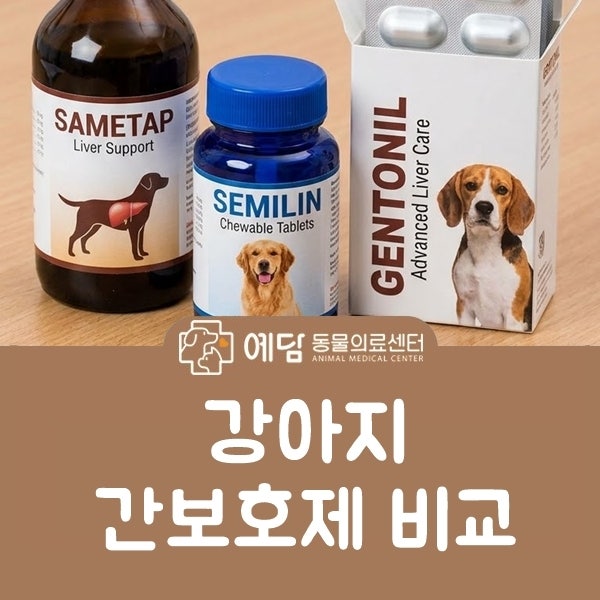 강아지 간보호제 비교 사메탑 새밀린 젠토닐