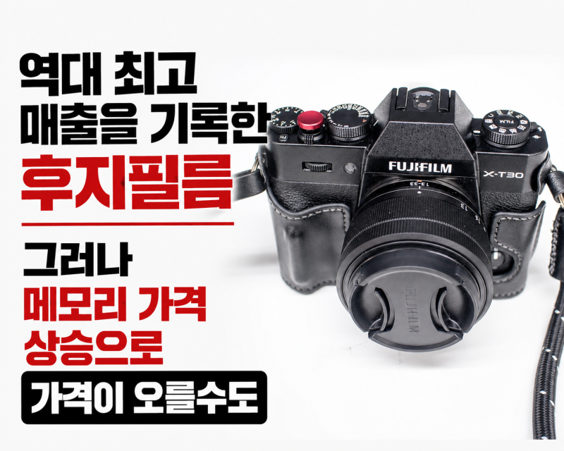 역대 최고 매출을 기록한 후지필름 카메라 그러나 메모리 이슈로 가격이 오를 수도