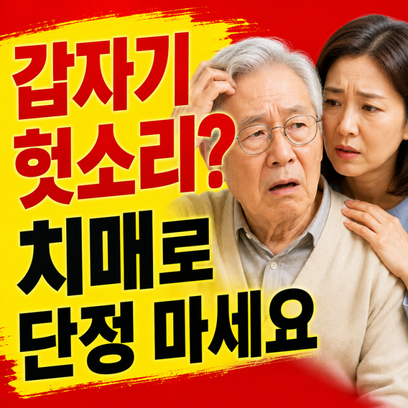 부모님이 갑자기 헛소리를? 치매로 단정하지 마세요, ‘섬망' 증상과 비교 확인