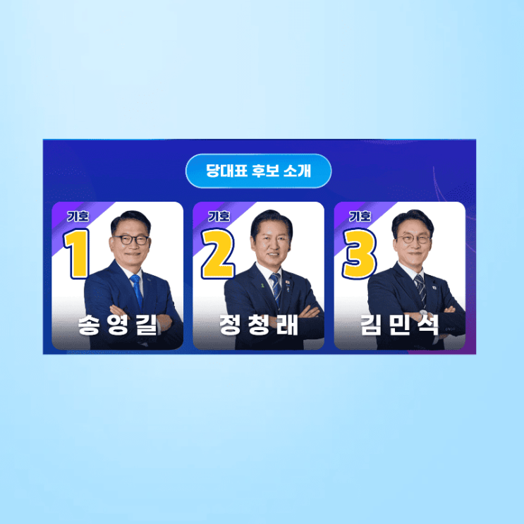 더불어민주당 당대표 선거 일정 방법 후보 여론조사 지지율