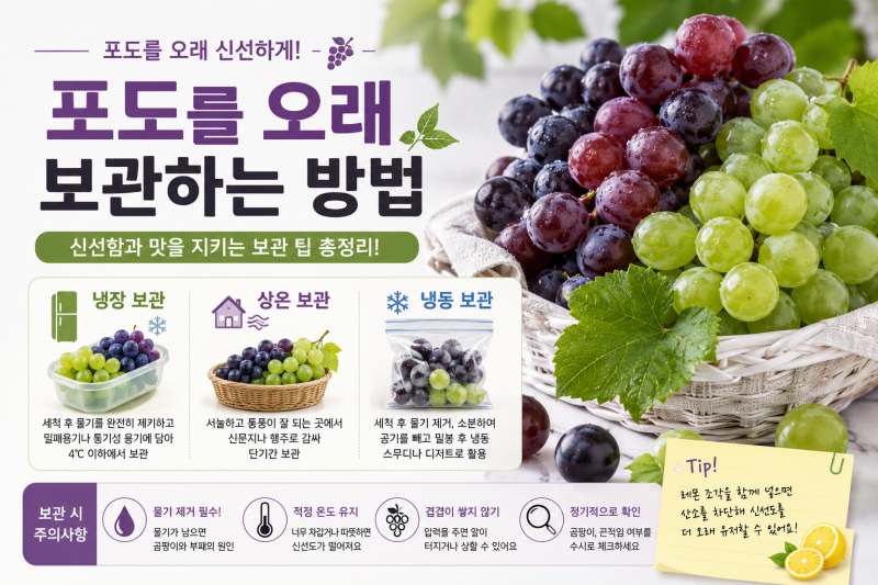 포도를 오래 보관하는 방법