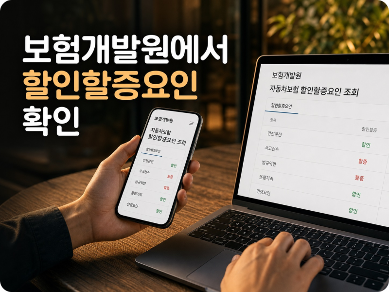 자동차보험 처리 뒤 보험료가 오를지 할인할증 요인을 조회하는 경로