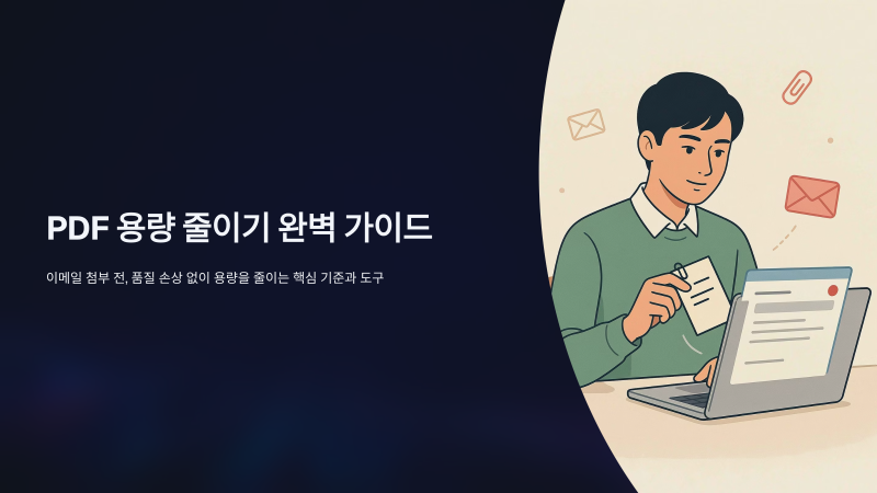 PDF 용량 줄이기, 이메일 첨부 전 확인하세요