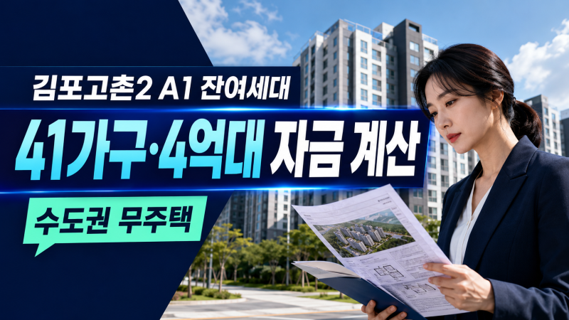 청약통장도 소득도 안 본다…김포고촌2 41가구 중 39가구가 74㎡