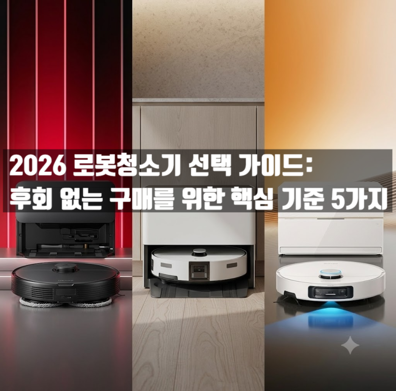 [IT/가전 로봇청소기 리뷰-1] 2026 로봇청소기 선택 가이드: 후회 없는 구매를 위한 핵심 기준 5....