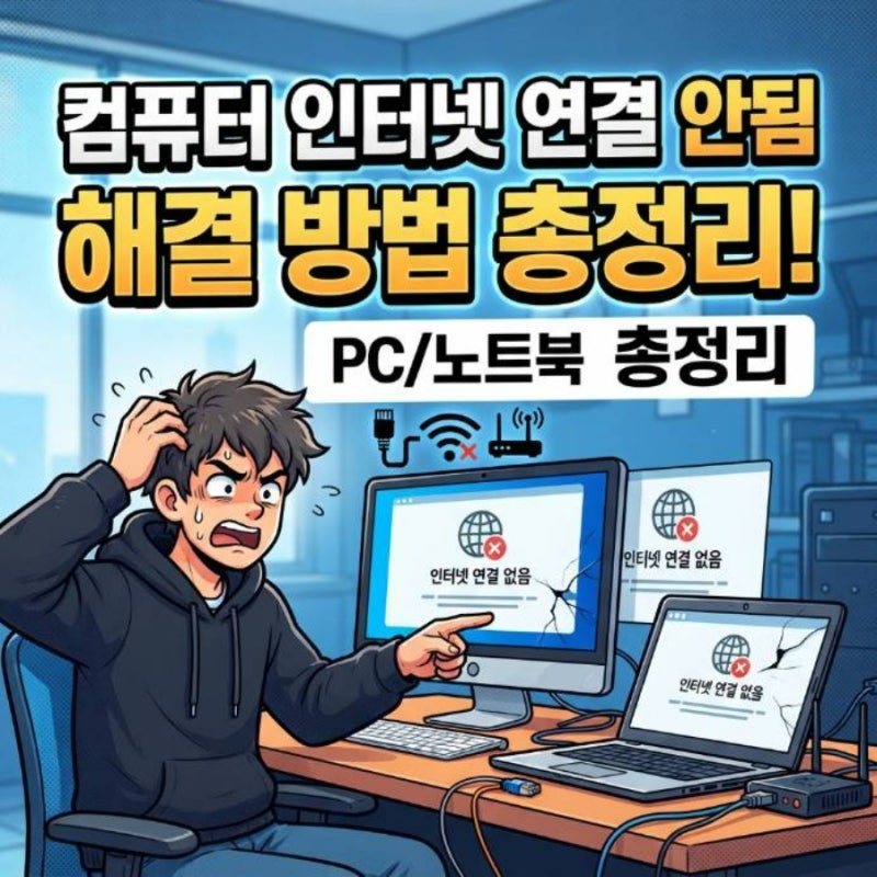 컴퓨터 인터넷 연결 안됨 해결 방법 PC 노트북 총정리