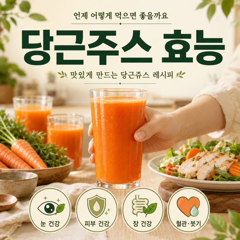 당근쥬스 매일 마신 후기와 효능 총정리