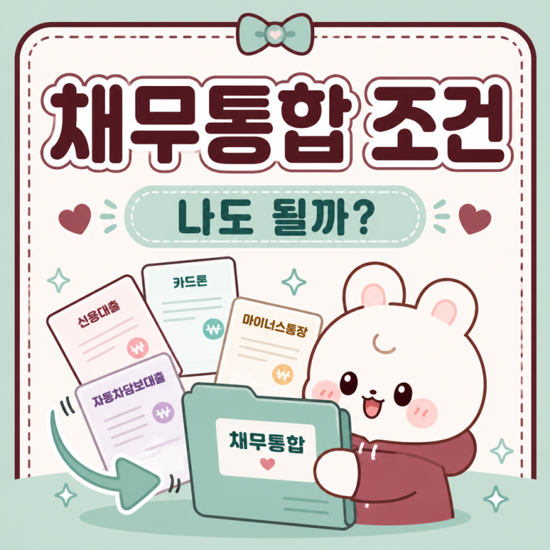 채무통합, 나도 될까? 자격 조건 5가지랑 함정 총정리