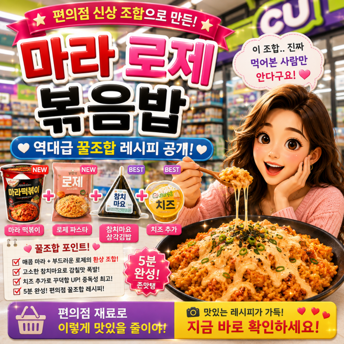 편의점 마라 로제 볶음밥 배달보다 맛있는 레시피