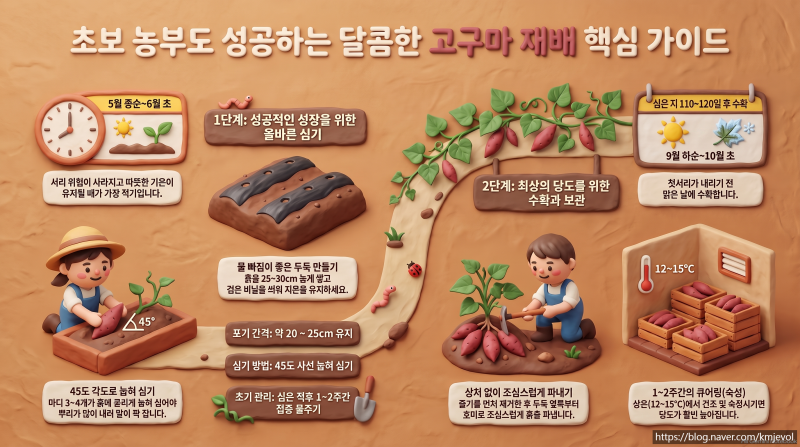 주말농장 텃밭 고구마 키우기부터 수확 시기까지 완벽정