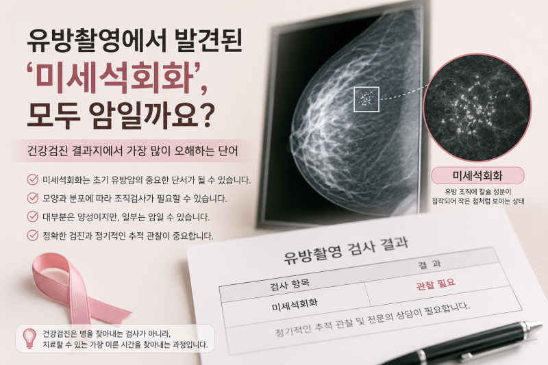 유방촬영에서 발견된 '미세석회화', 모두 암일까요?