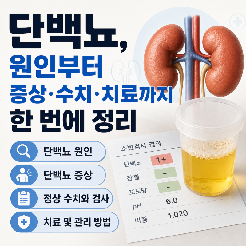단백뇨, 원인부터 증상·수치·치료까지 한 번에 정리