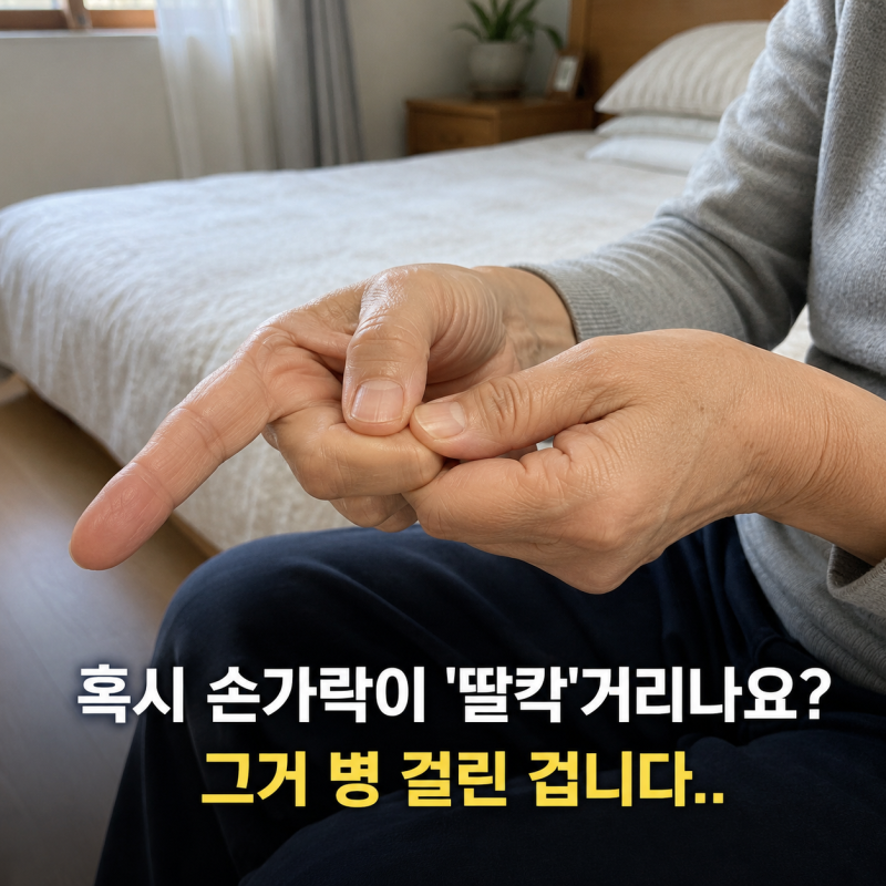 아침에 손가락 펴려는데 딱 걸린다면.. 방아쇠수지 확인하세요
