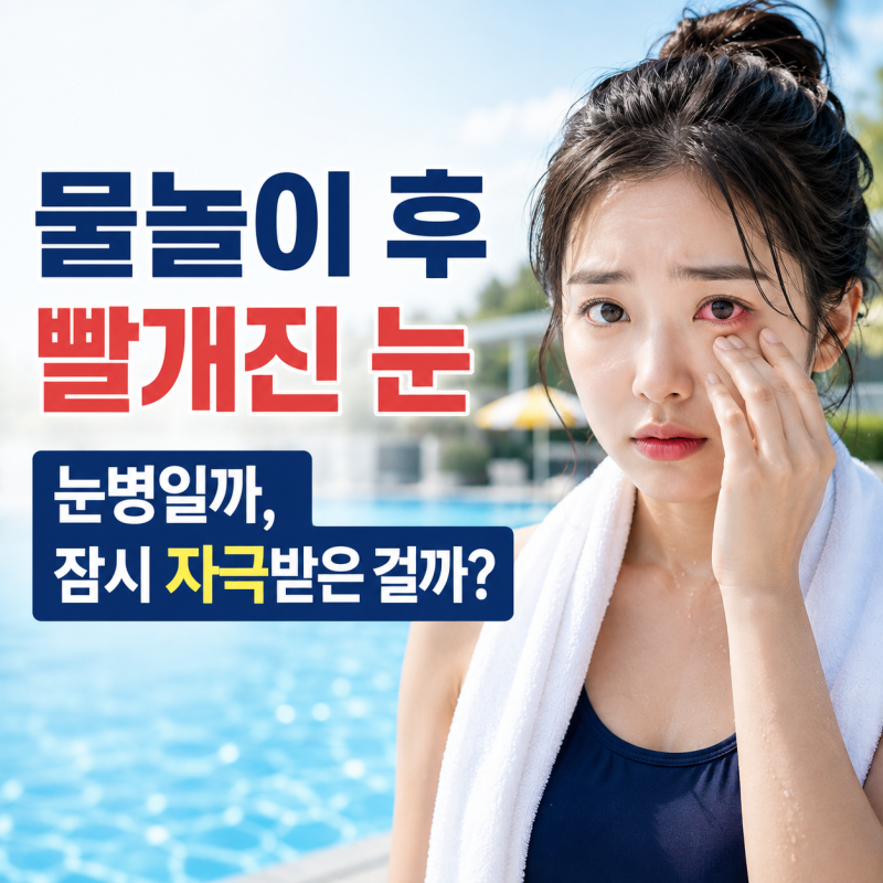 물놀이 후 눈이 빨갛고 따갑다면, 눈병일까? 잠시 자극을 받은 걸까?
