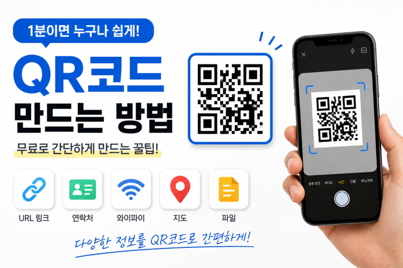 QR코드 만드는 방법 총정리! 1분이면 무료로 만들 수 있습니다