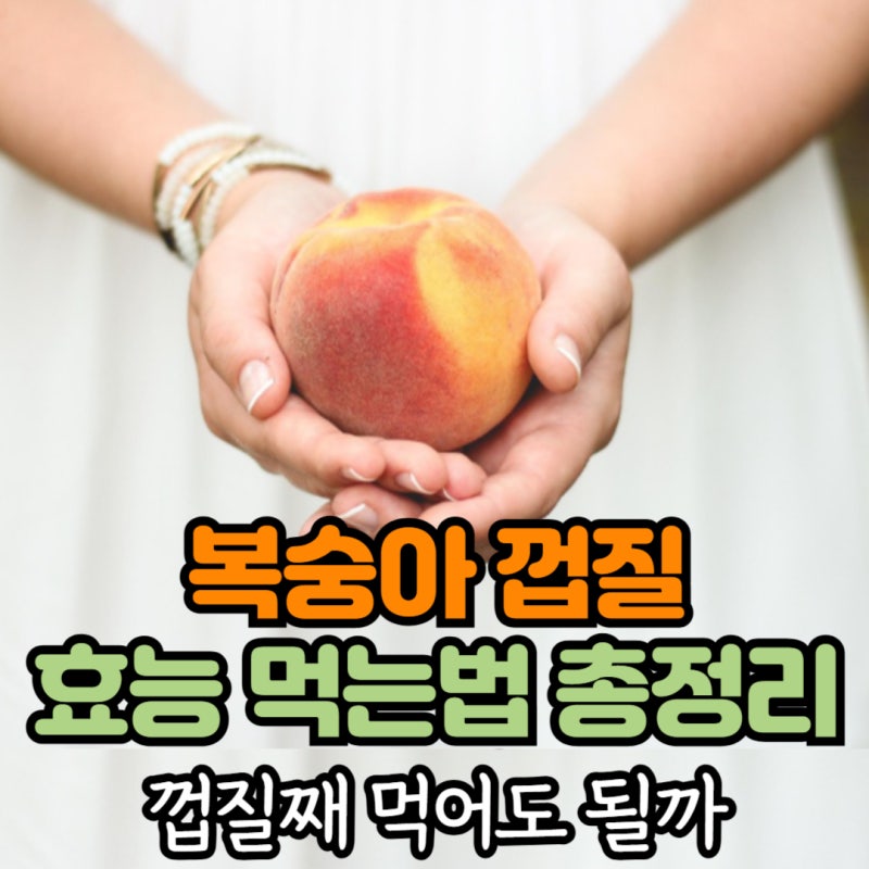 복숭아 껍질 효능 부작용 먹는법 총정리 임산부도 껍질째 먹어도 될까?