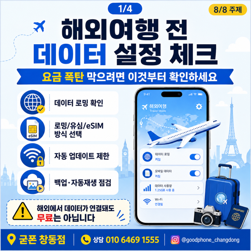 해외여행 전 데이터 설정 체크! 로밍·유심·eSIM까지 한 번에 정리
