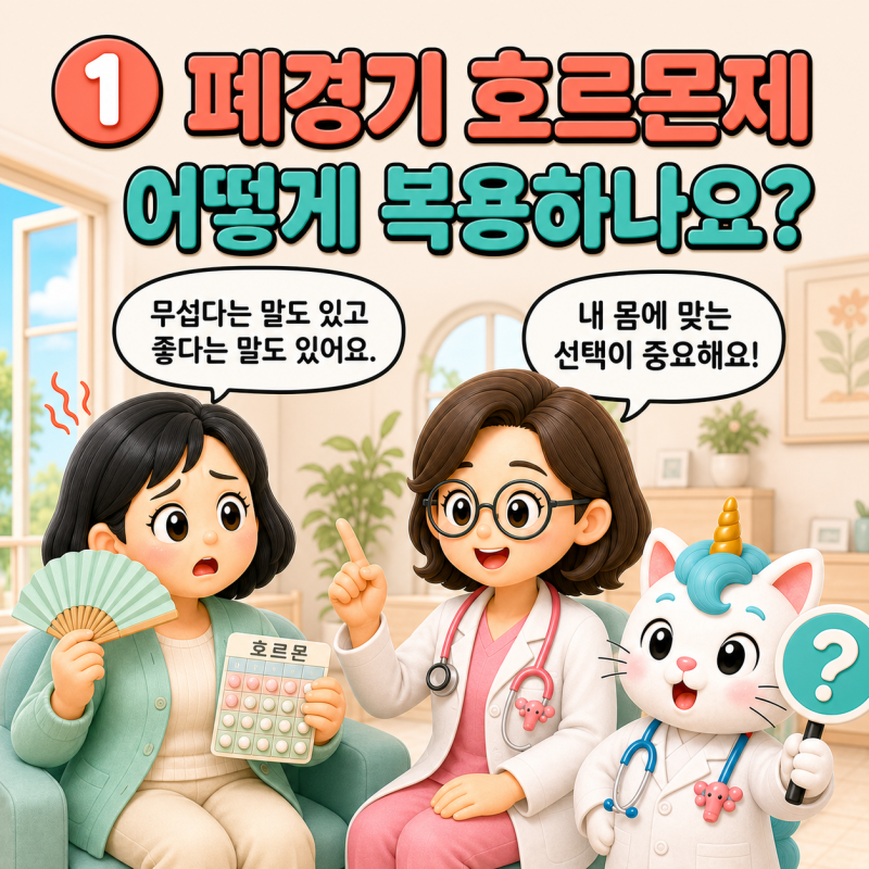#폐경기 호르몬제 어떻게 복용하나요?