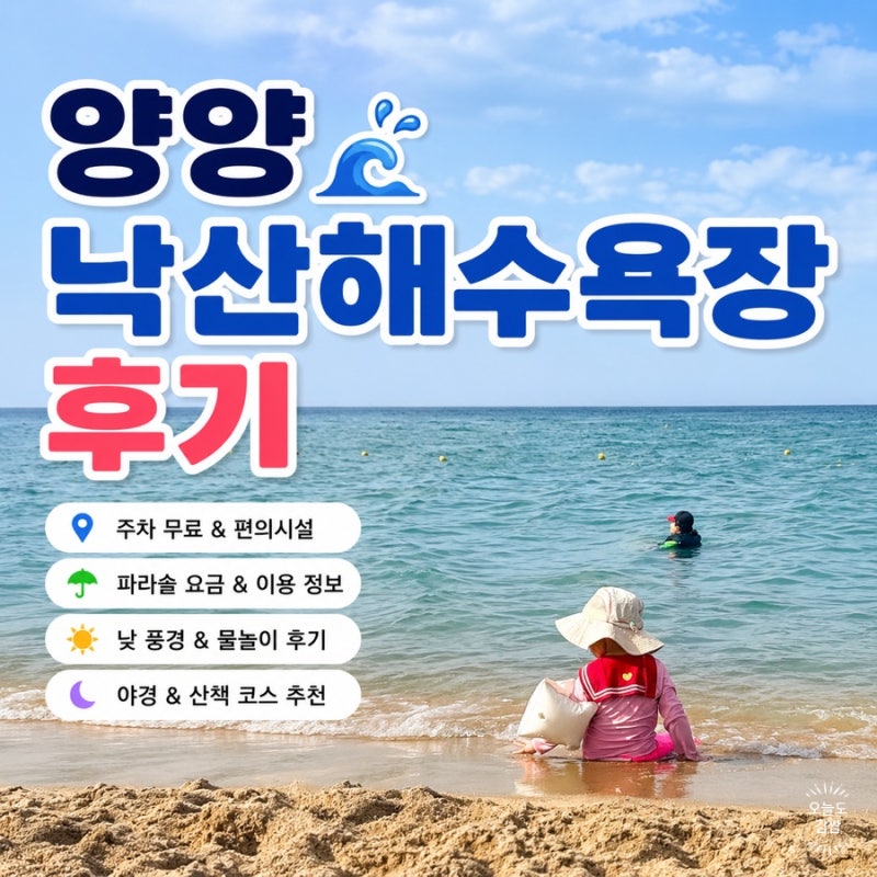 양양 낙산해수욕장 개장 후 직접 다녀온 후기｜주차·파라솔·샤워장 총정리
