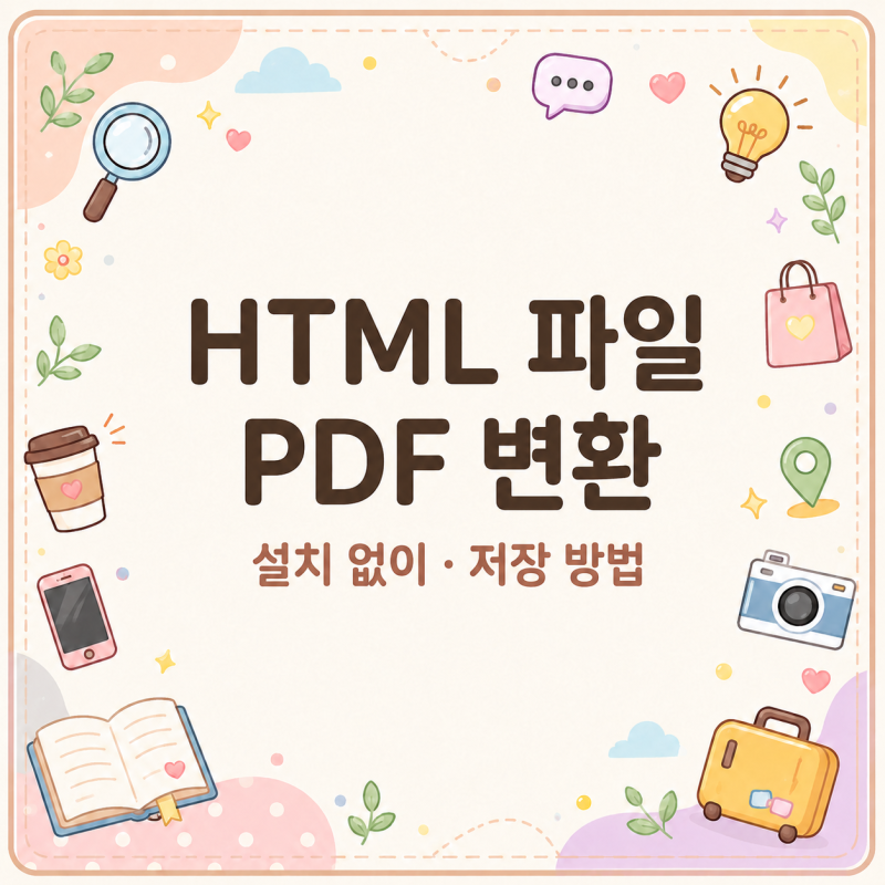설치 없이 된다? HTML 파일 PDF 변환