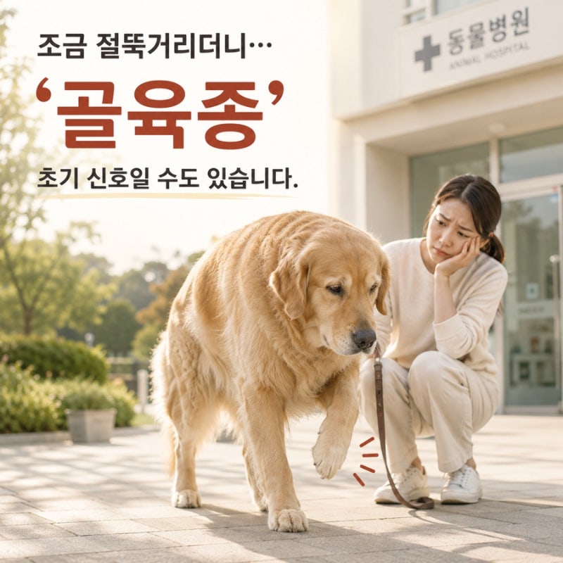 강아지 절뚝거림, 단순 삐끗일까? 골육종이 보내는 초기 신호