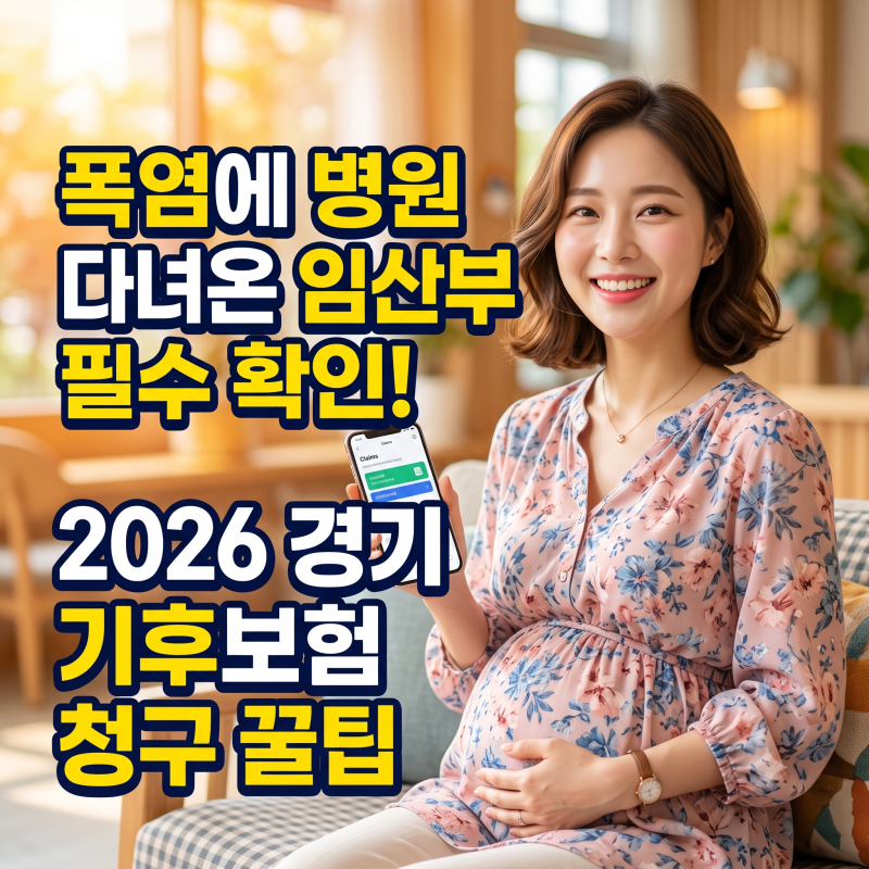 폭염에 병원 다녀온 임산부 필수 확인! 2026 경기 기후보험 청구 꿀팁