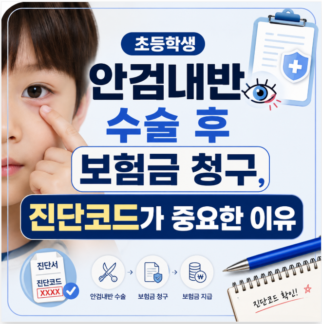 초등학생 안검내반 수술 후 보험금 청구, 진단코드가 중요한 이유