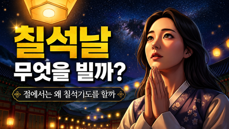<b>칠석</b>기도는 왜 할까? 불교에서 <b>칠석</b>날 비는 진짜 소원
