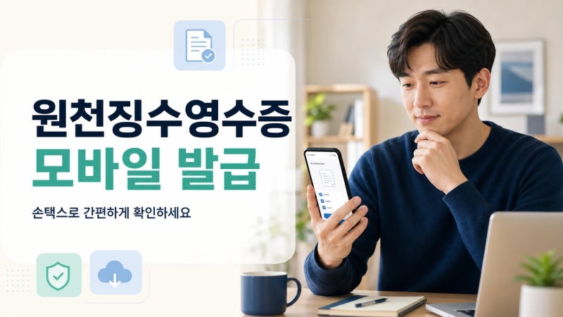 원천징수영수증 발급 모바일로 끝내는 법 5분 발급 후기