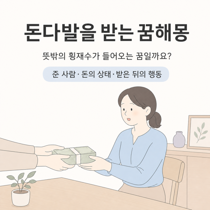 돈다발을 받는 꿈해몽 | 뜻밖의 횡재수가 들어오는 꿈일까요? 10가지