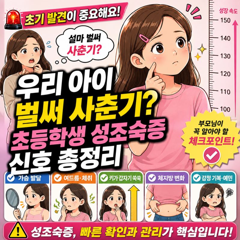 우리 아이 벌써 사춘기? 초등학생 성조숙증 신호 총정리