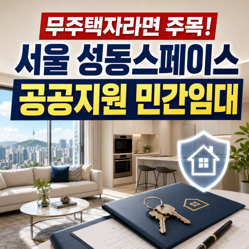 무주택자라면 주목! 서울 성동스페이스 공공지원 민간임대