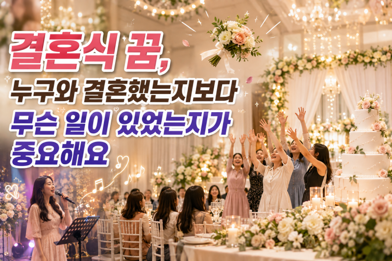 결혼식 꿈 해몽 50가지｜부케 받는 꿈·결혼식에 참석하는 꿈·축가 부르는 꿈 총정리