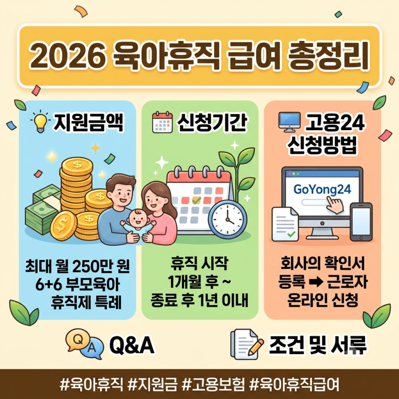 [육아휴직 급여 총정리] 자격 요건, 지원 기간, 급여 상한액, 신청 기한 및 방법까지 한눈에 ....