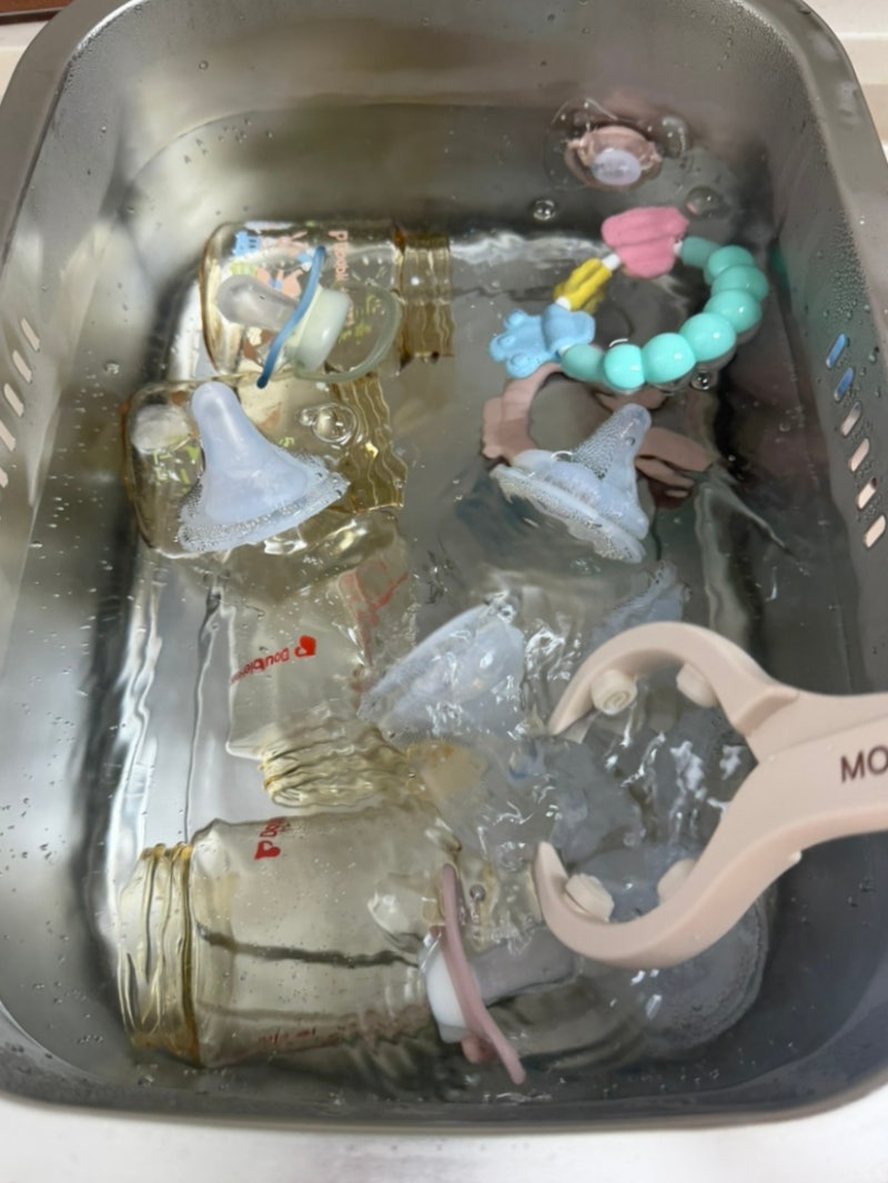 [36w] 젖병·쪽쪽이 열탕 소독, 출산 가방 싸기