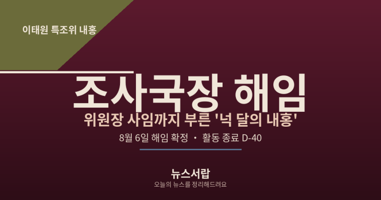 <b>이태원 특조위</b> 조사국장 결국 <b>해임</b>…위원장 사임까지 부른... 