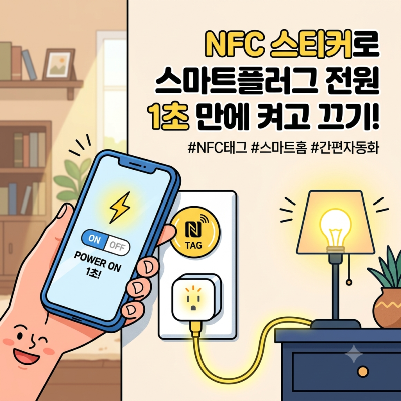 NFC 스티커로 스마트플러그 전원 1초 만에 켜고 끄기 (갤럭시 루틴 설정 방법)